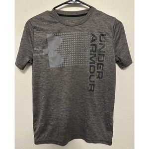 Under Armour Tech Velocity Crossfade Short Sleeve- Gray/Black YXL